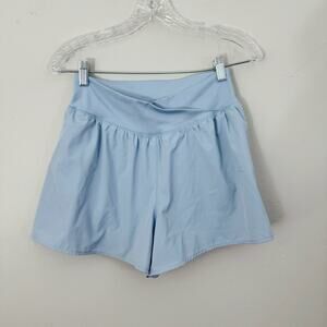 Freely Baby Blue Athletic Cross Waist Shorts Women’s Size XL